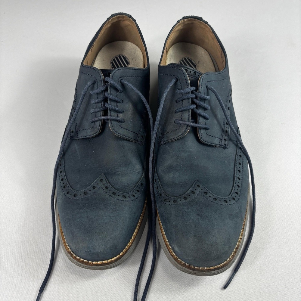 K-Swiss Tongue Twister Wingtip Oxford Shoes Blue Leather Men's 11M Casual